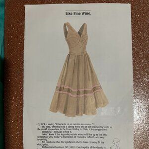 LIKE FINE WINE- A J. PETERSON DRESS YOU ARE ON A UNMARKED ROAD*